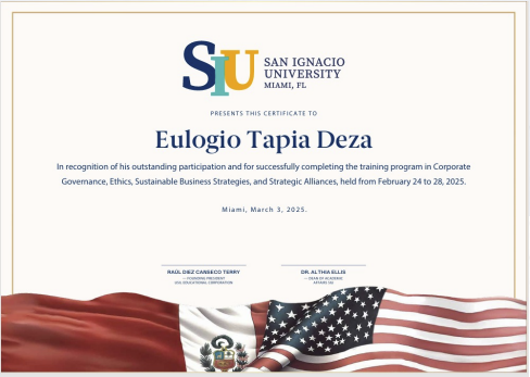 Certificación Internacional de San Ignacio University